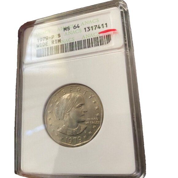 1979-P Wide Rim SUSAN B ANTHONY Dollar PCGS MS-64 - Picture 6 of 6